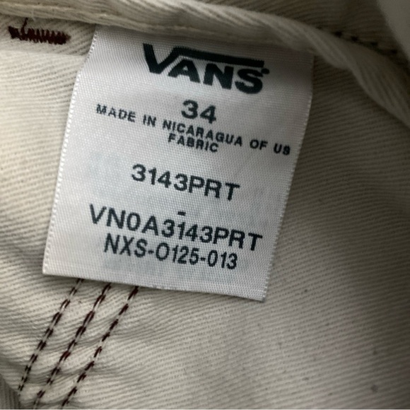 Vans Authentic Chino Pants Mens 34 Purple Slim Fit Flat Front Straight Leg Y2K - Picture 4 of 9